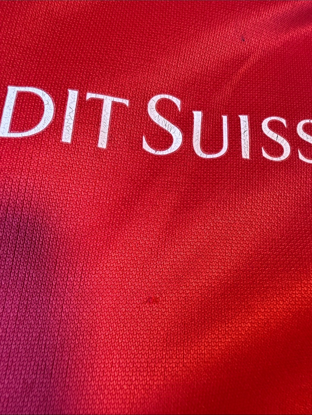 Puma Red and White Swiss Football Jersey - Picture 9 of 9